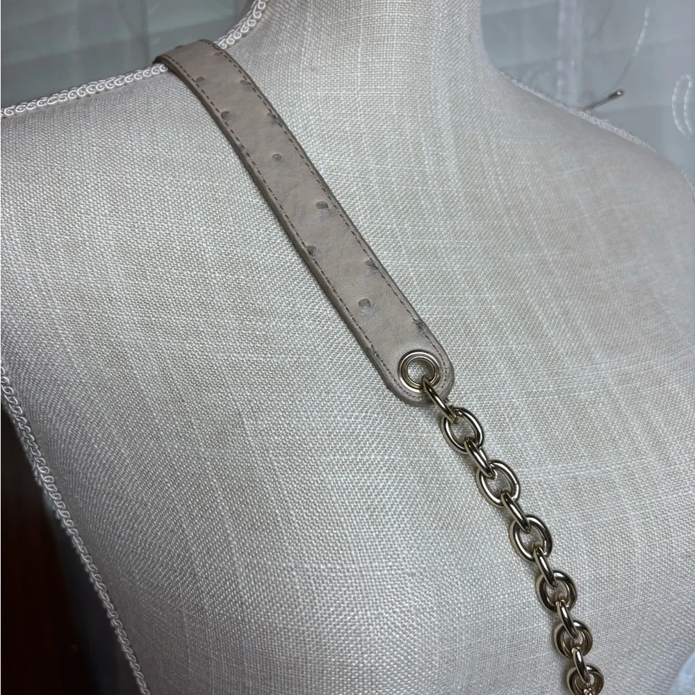 Chico’s Faux Ostrich Chain Crossbody Bag